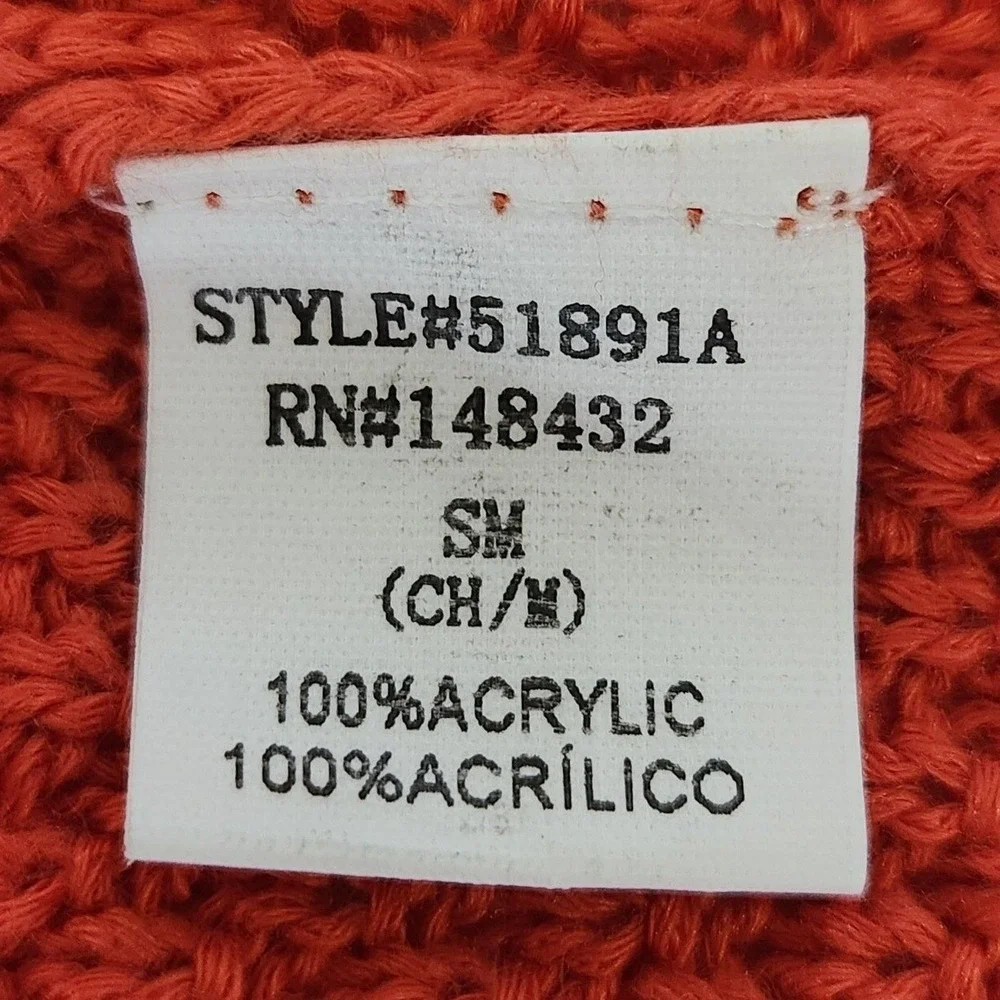 Staccato‎ Open Front Knit Lightweight Cardigan Orange Womens Small